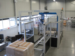 end-of-line palletizer top view
